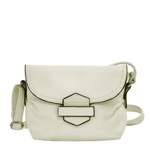 Handbags - Off White Tuck & Loop Soft Crossbody Purse Bag